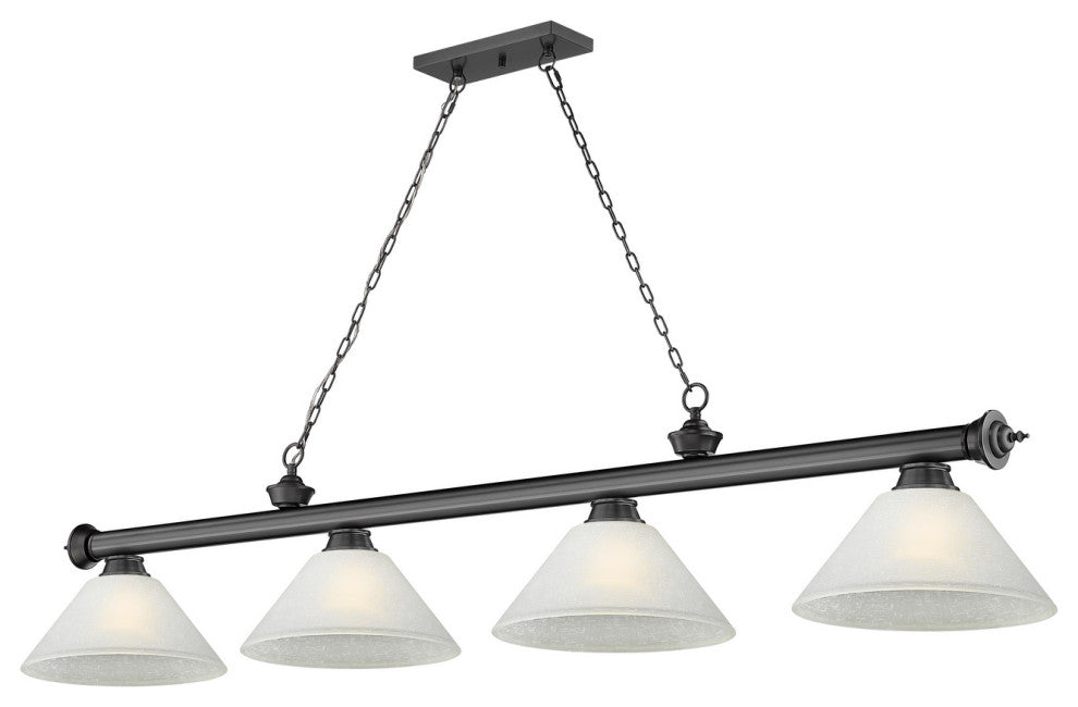 Zlite 2306-4BP-AWL14 4-Light Billiard, White Linen