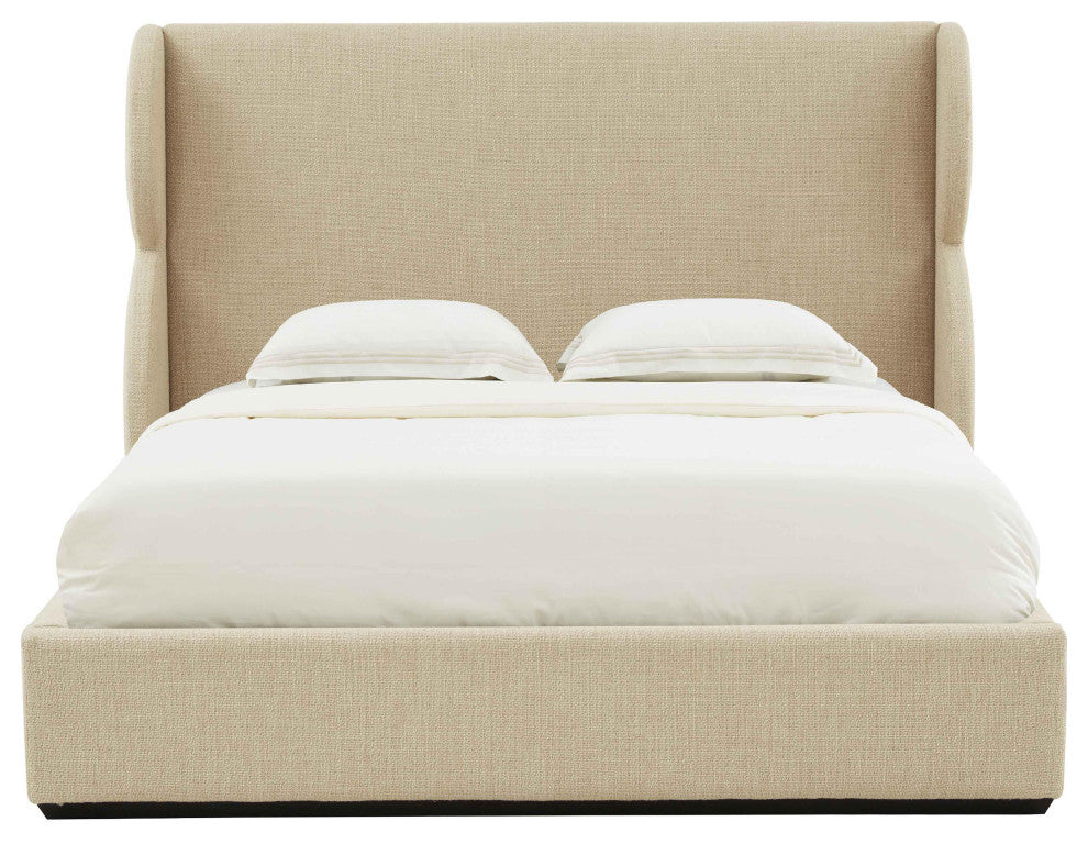 TOV Furniture Jibriyah Beige Tweed Bed in King