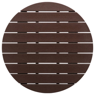 32''D Patio Outdoor Round Coffee Tables, Adirondack Table, Brown