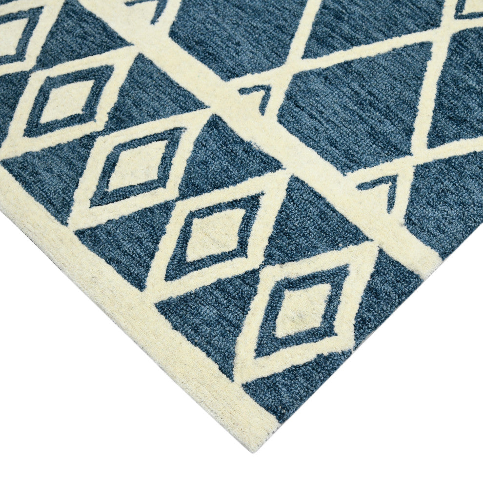 Vista Raton Area Rug, Navy, 8' x 10', Geometric