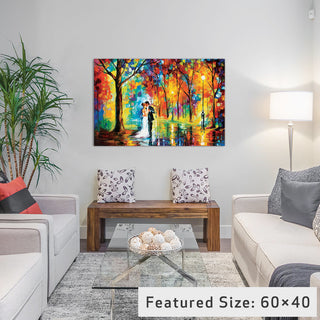 "Rainy Wedding Gallery" by Leonid Afremov, 26x18x1.5"