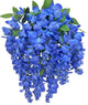 15 Stems Wisteria Long Hanging Bush Flowers, Periwinkle