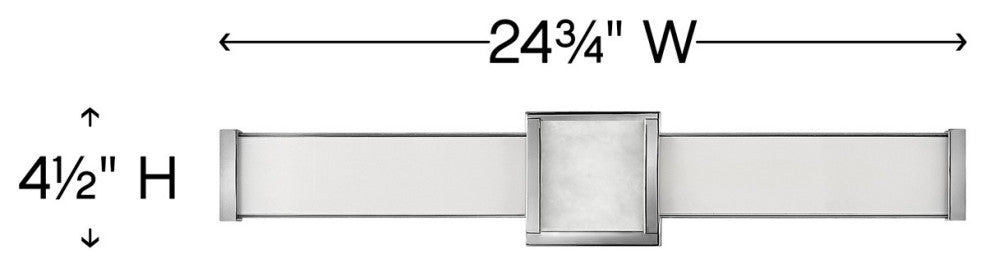 Hinkley Pietra Large Led Vanity, Chrome