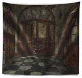 Abandoned Interior Landscape Painting Wall Tapestry, 39"x32"