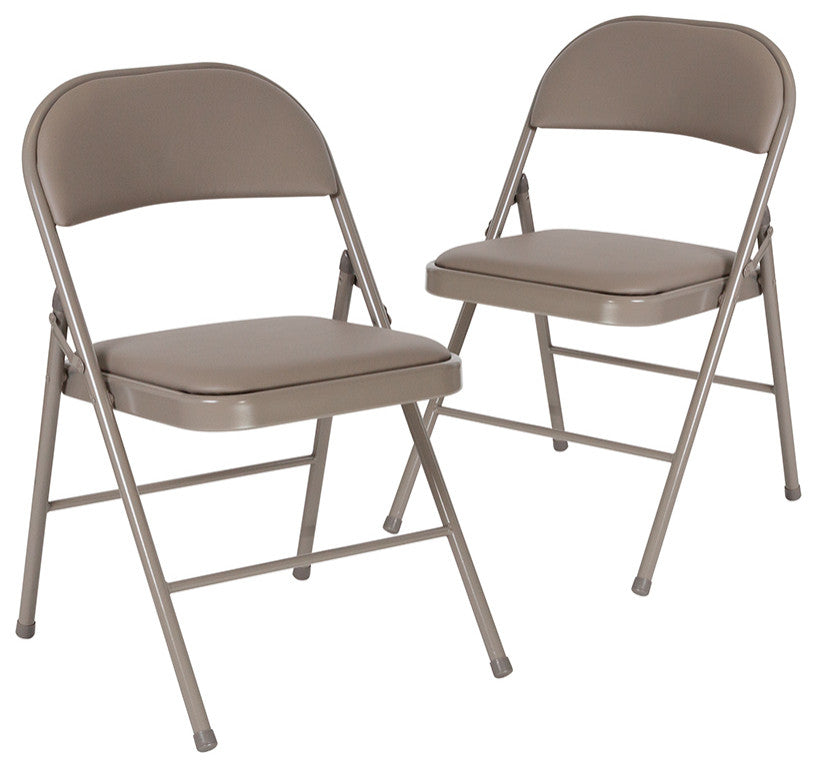 Gray Vinyl Folding Chair