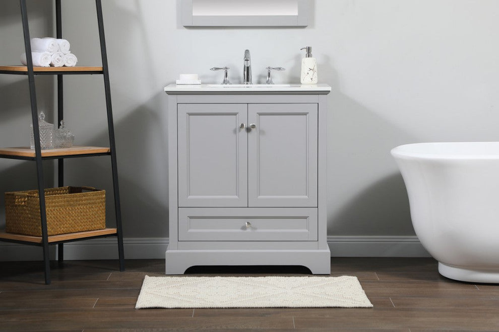 Elegant VF15530GR 30"Single Bathroom Vanity, Gray