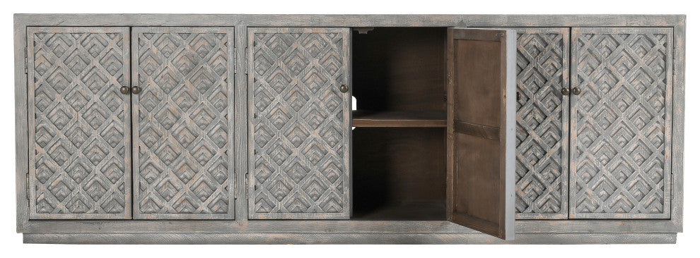 Jonas 6-Door Sideboard Antique Blue by Kosas Home