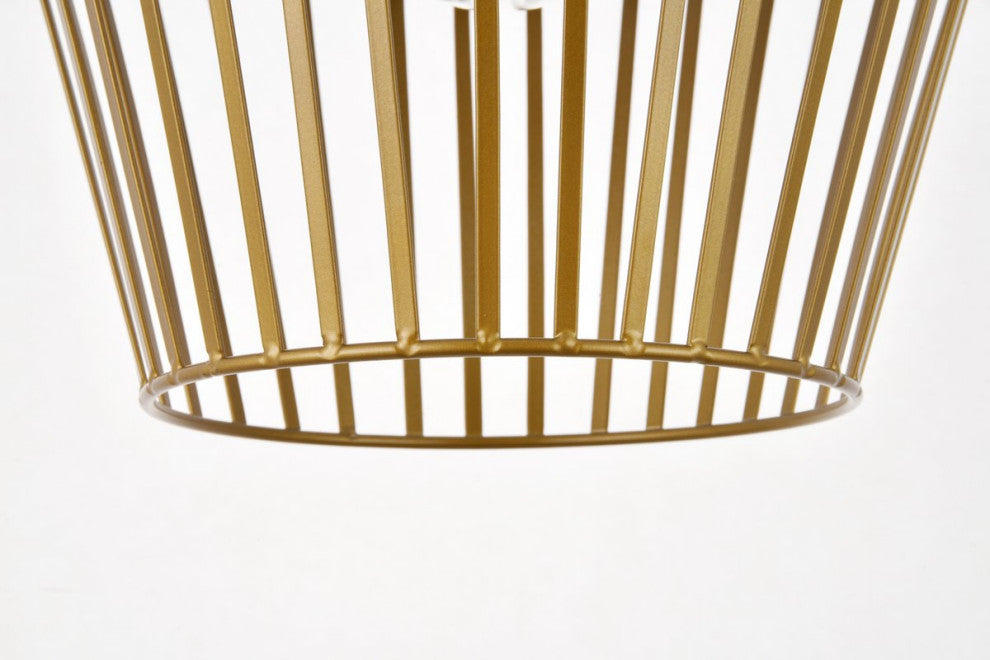 Rose 1-Light Brass Pendant