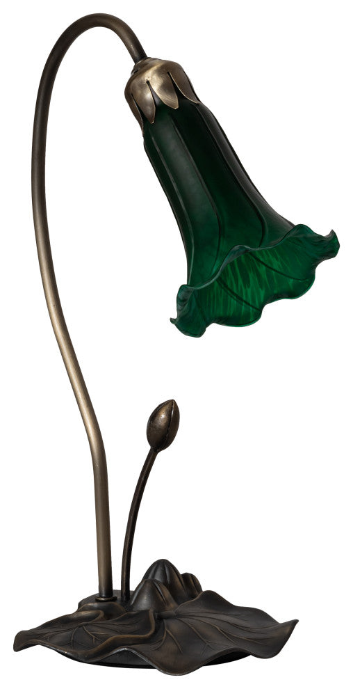 Meyda Lighting 13716 16" High Green Pond Lily Accent Lamp