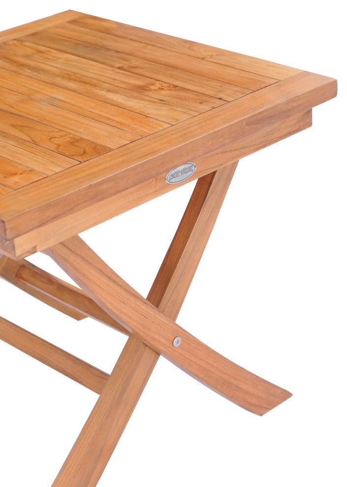 Teak Wood Titanic Folding Outdoor Patio Side Table