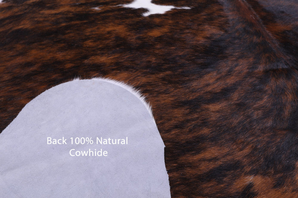 Natural Cowhide Rug 6' 7" X 6' 2" C1954