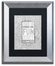 Hello Angel 'Where the Fun Stuff Happens' Art, Silver Frame, Black Mat, 14x11