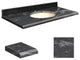 Quartz 31"x19" Vanity Top, Biscuit Bowl, Milky Way, Single Hole