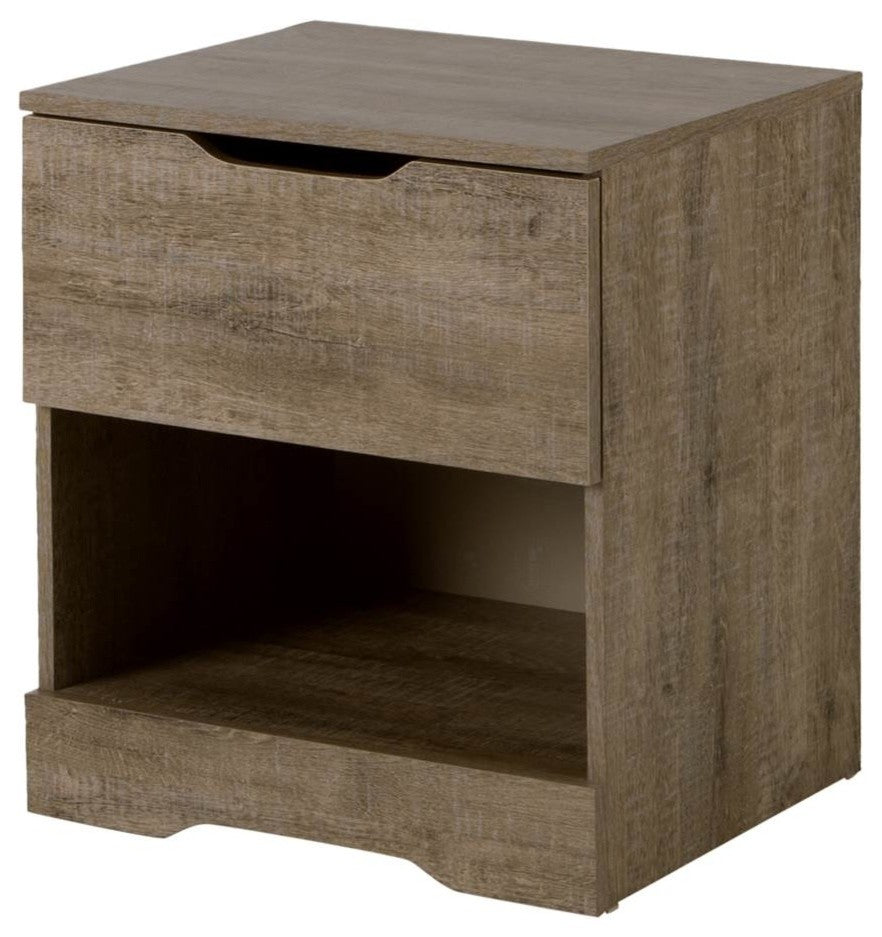 South Shore Holland 1-Drawer Nightstand, Weathered Oak