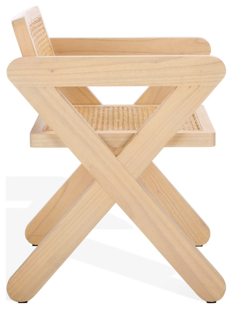 Safavieh Couture Tyrrell Rattan Dining Chair, Natural/Natural
