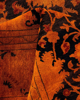 Overdyed, One-of-a-Kind Hand-Knotted Area Rug Orange, 9'2"x11'6"