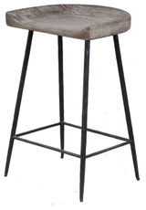 Uttermost 22885 Cordova 17"W Bar Stool - Woodtone