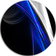 Glittering Blue Pattern, Abstract Digital Art Disc Metal Artwork, 23"
