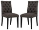 Duchess Dining Chair Fabric Set of 2, Brown