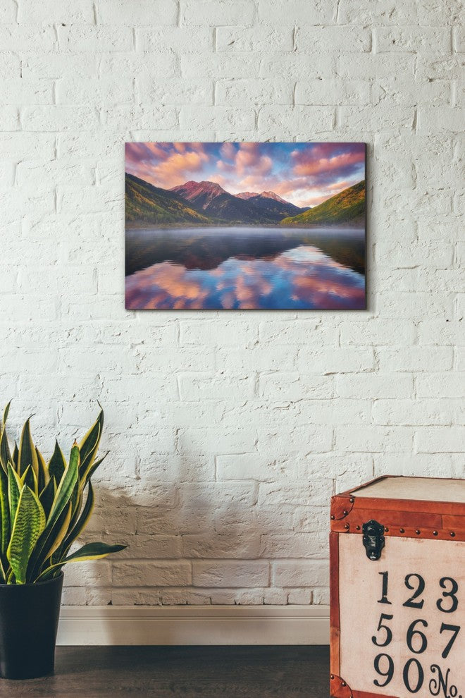 Epic Graffiti "Red Mountain Reflections" by Darren White, Giclee Canvas, 18"x26"