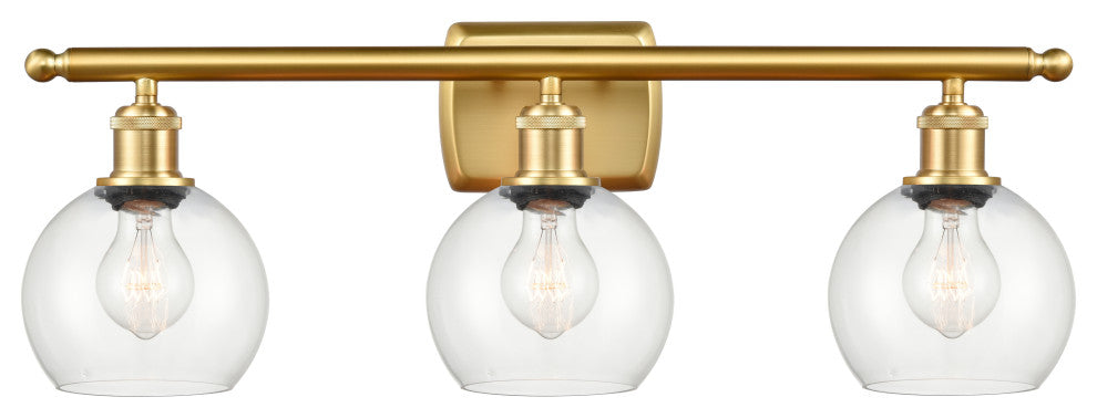 Innovations 516-3W-SG-G122-6-LED 3 Light Bath Vanity Light, Satin Gold