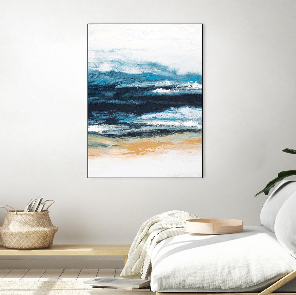 "Grey Smoke -2" Framed Canvas by Giant Art 24"x32"