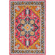 Surya Panipat PNP-2302 5'x7'6" Rug, Pink/Burnt Orange/Peach/Ivory/Taupe/Gray/Ink