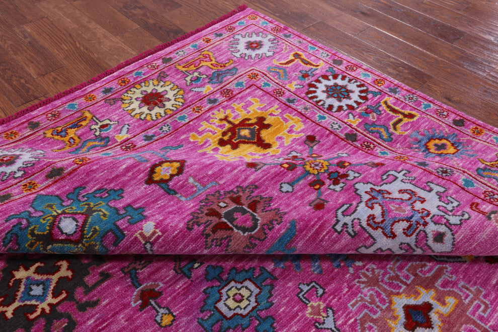 Hand-Knotted Turkish Oushak Wool Rug 8' 2" X 10' 2" - Q15954