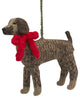 Hand-Knit German Short Haired Pointer Christmas Ornament