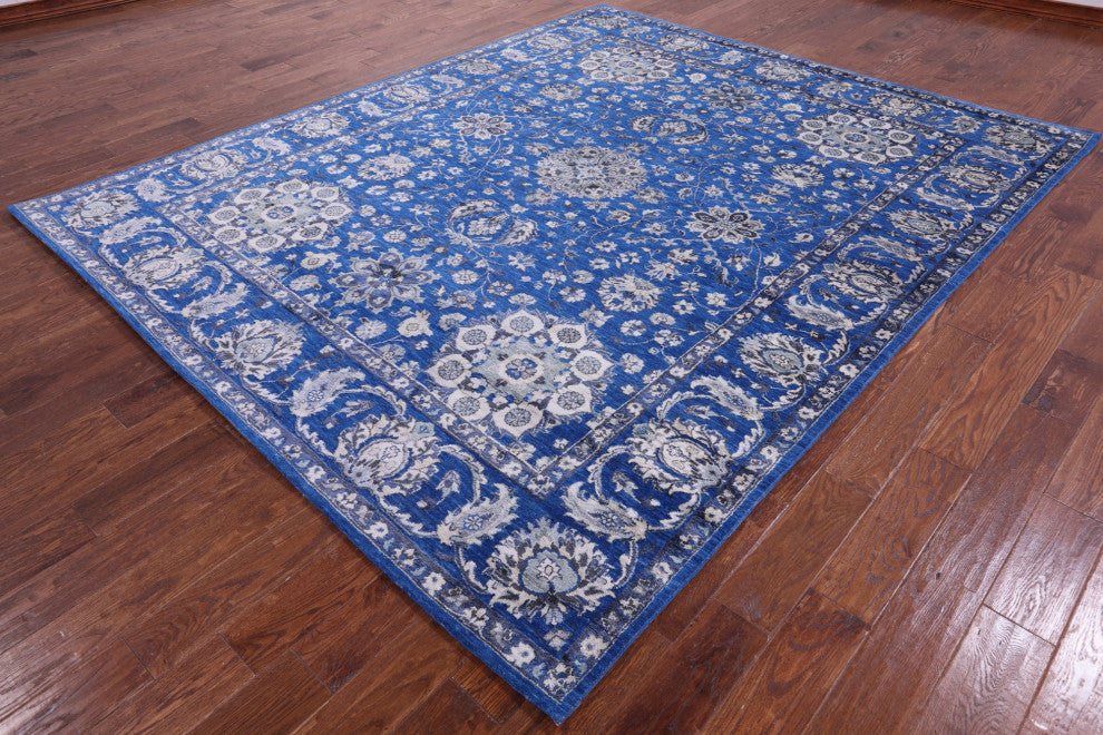 8' 1" X 9' 11" Persian Fine Serapi Handmade Wool & Silk Rug - Q13690