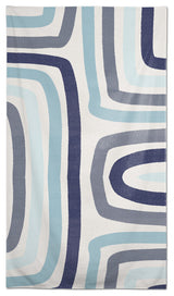 Abstract Blue Stripes 58 x 102 Outdoor Tablecloth