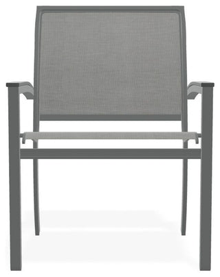 Bazza Sling Stackable Outdoor Dining Chair, Alloy/Graphite