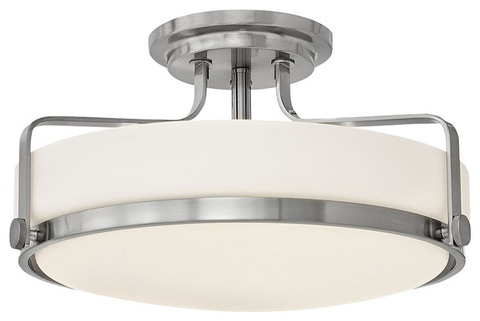 Hinkley Harper Large Semi-Flush Mount, Brushed Nickel