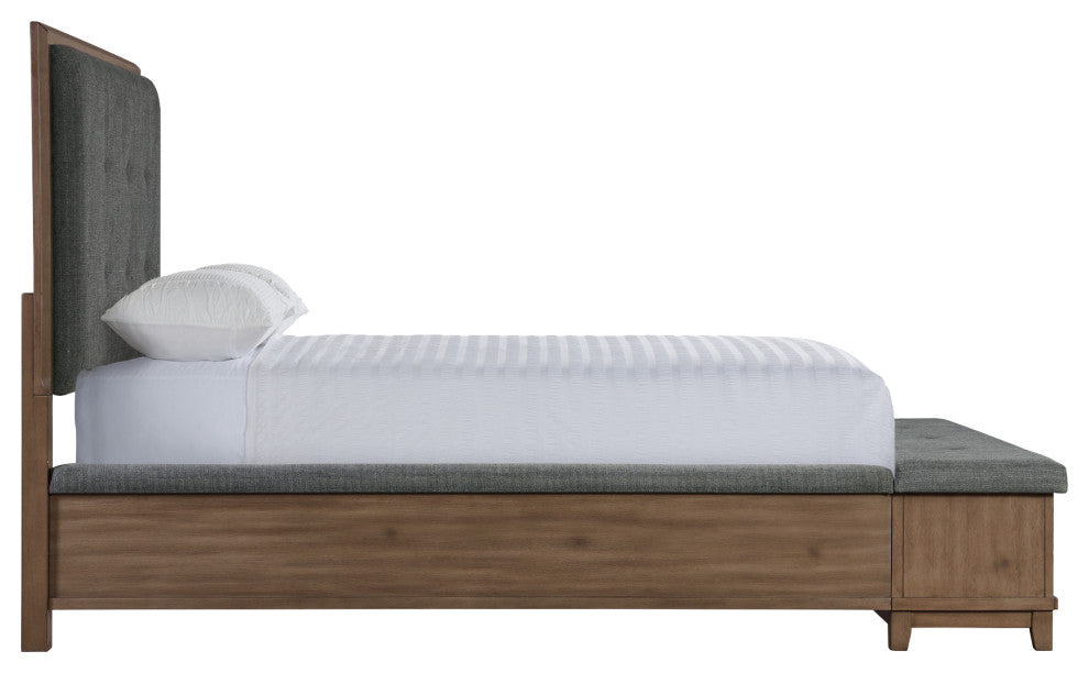 Picket House Jaxon Upholstered Queen Bed, Gray