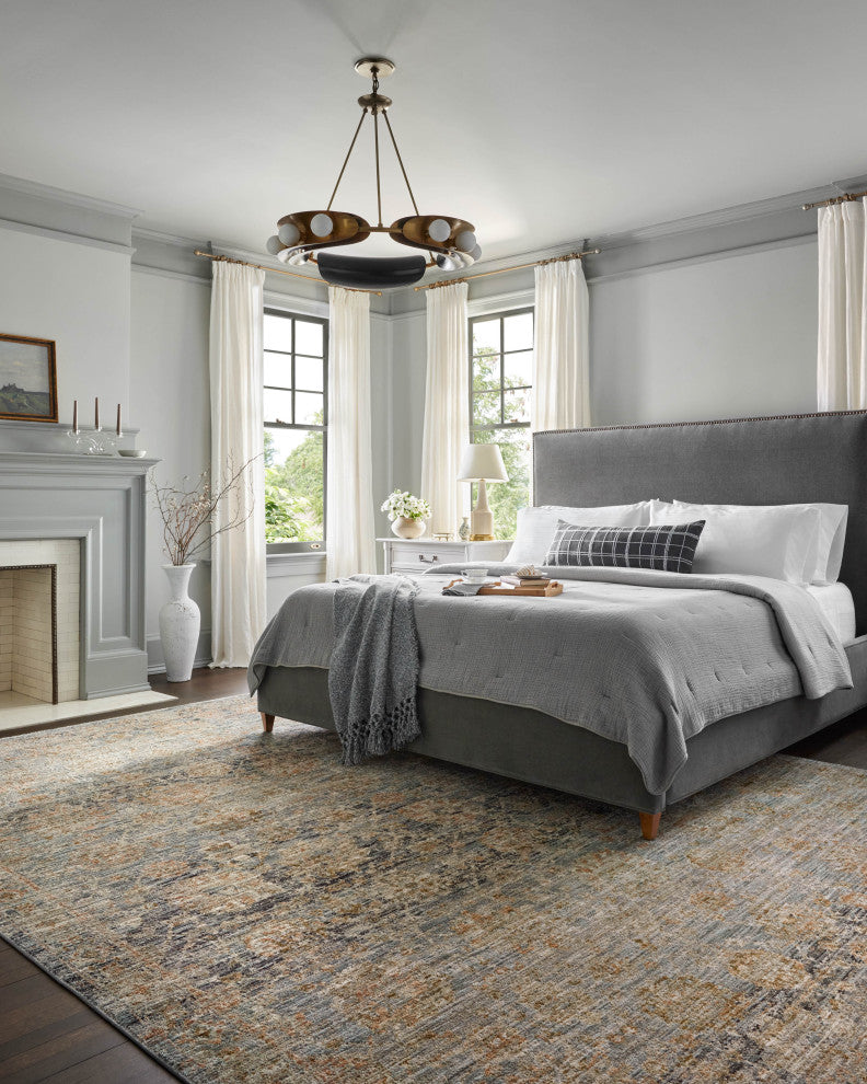 Jean Stoffer x Loloi Katherine Ocean / Coral 5'-3" x 7'-9" Area Rug