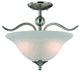 Dover Series Satin Nickel Interior Lighting Collection, Semi-Flush Mount Ceiling