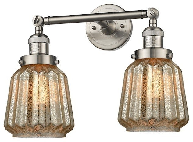 Innovations 2-Light Chatham Bathroom Fixture, Brushed Satin Nickel
