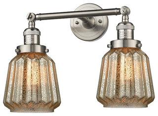 Innovations 2-Light Chatham Bathroom Fixture, Brushed Satin Nickel