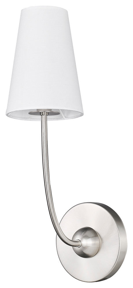 Z-LITE 1-Light Wall Sconce, Brushed Nickel