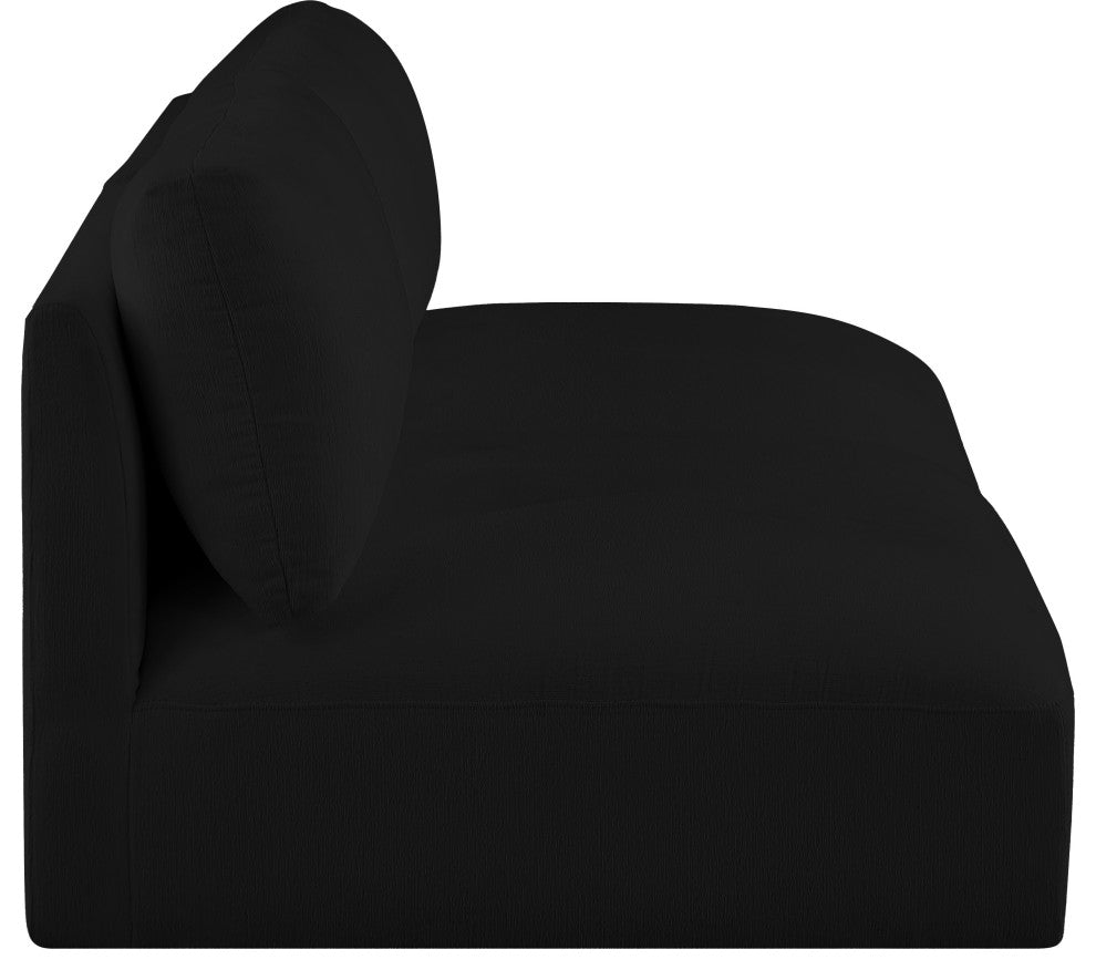 Ease Fabric Upholstered Modular Sofa, Black