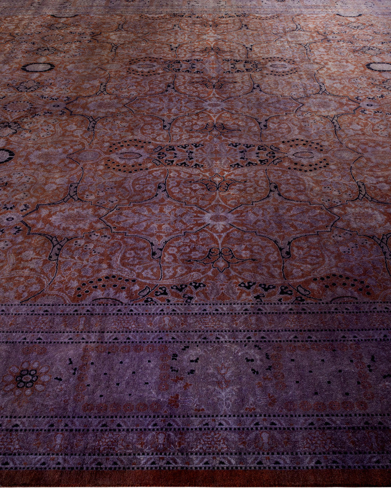 Fine Vibrance, One-of-a-Kind Hand-Knotted Area Rug Purple, 10' 2" x 14' 4"