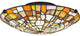 Quoizel TF5620MBK 2-Light Flush Mount, Tiffany