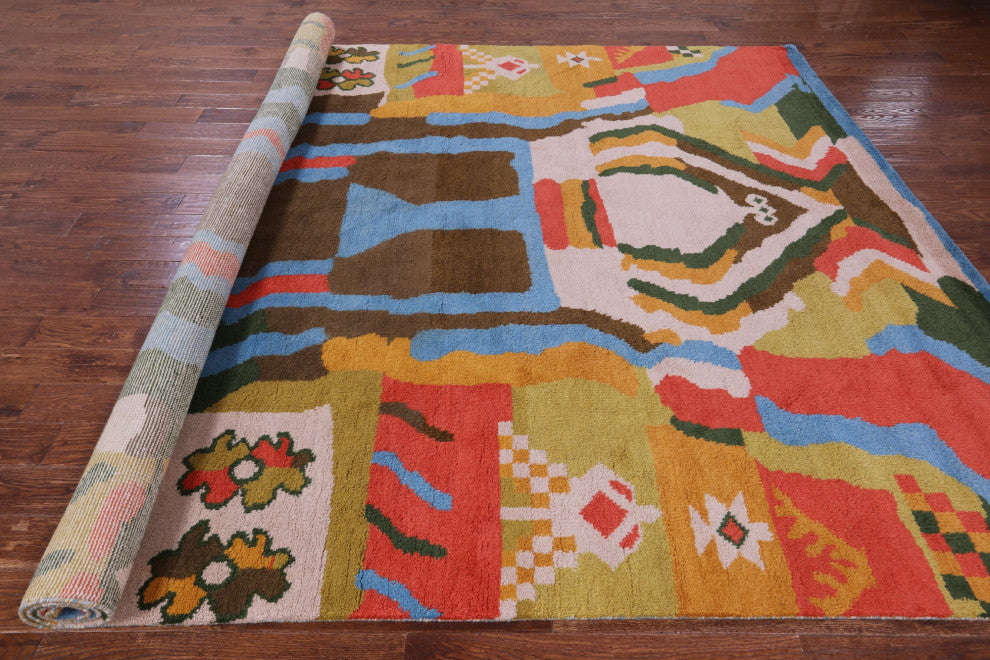 Handmade Moroccan Wool Rug 9' 3" X 12' 1" - Q13104