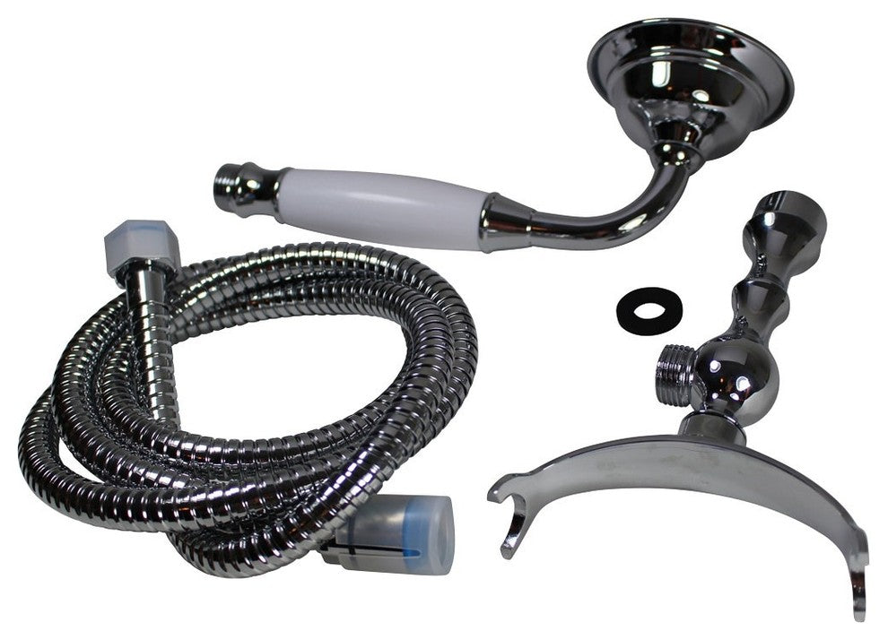 Handheld Telephone Shower Head Set With 58in Flex Hose Chrome