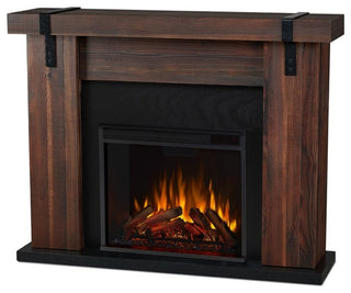 Real Flame Aspen Electric Fireplace in Chestnut Barnwood
