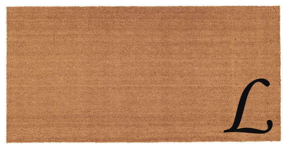 Home and More Urban Chic Monogram Doormat, Letter L