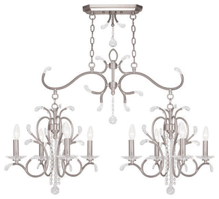 Serafina Island Chandelier, Brushed Nickel
