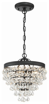 CRYSTORAMA Calypso 3 Light Matte Black Mini Chandelier