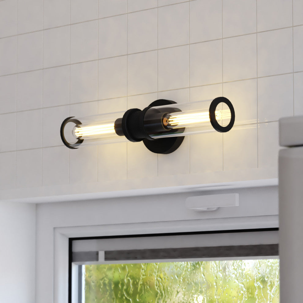 Levitt 2 Light Wall Light Black