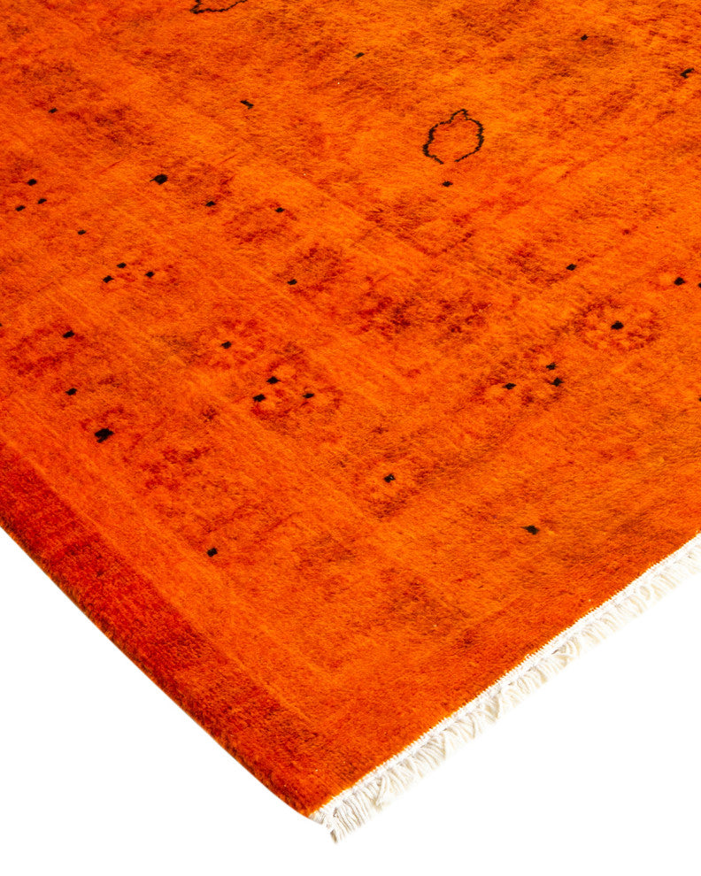 Fine Vibrance, One-of-a-Kind Hand-Knotted Area Rug Orange, 9' 3" x 11' 6"